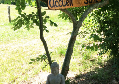 Panneau d'accueil à l'arrivée au parking